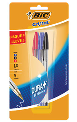 BOLIGRAFO DURA MAS BX4 BIC